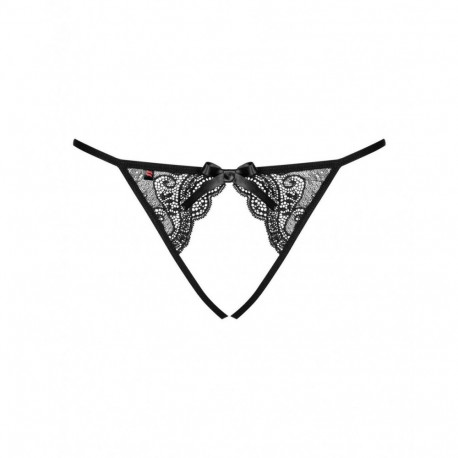 Püksikud Obsessive Miamor crotchless panties L/XL Must Pits