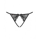 Стринги Obsessive Miamor crotchless panties Чёрный шнурок L/XL