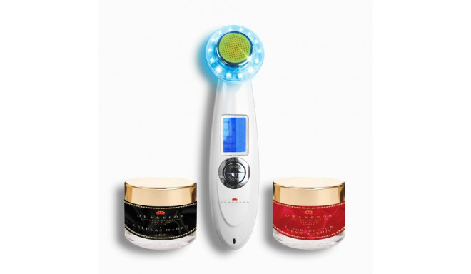 Raadiosageduse, fototeraapia ja elektrostimulatsiooniga näo massaažiseade Drakefor 9902 Valge 3 Tüki