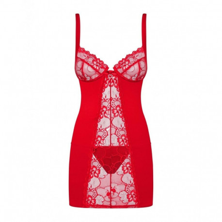 Babydoll Obsessive D605 Red L/XL