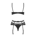 Lace Underwear Set Obsessive Heartina Black S/M