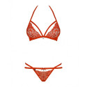 Underwear Set Obsessive 838-SET-3 Red S/M