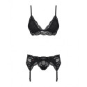 Lace Underwear Set Obsessive 810-SEG-1 Black S/M