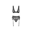 Lace Underwear Set Obsessive Emperita Black S/M