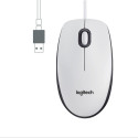 Juhtmega ja Optilise Sensoriga Hiir Logitech M100 Valge 1000 dpi