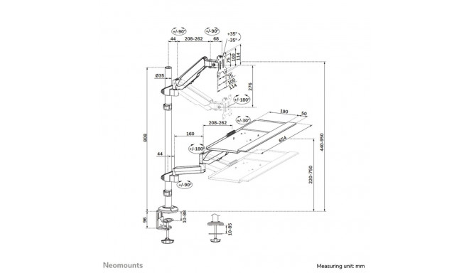 Screen Table Support Neomounts DS90-325BL1