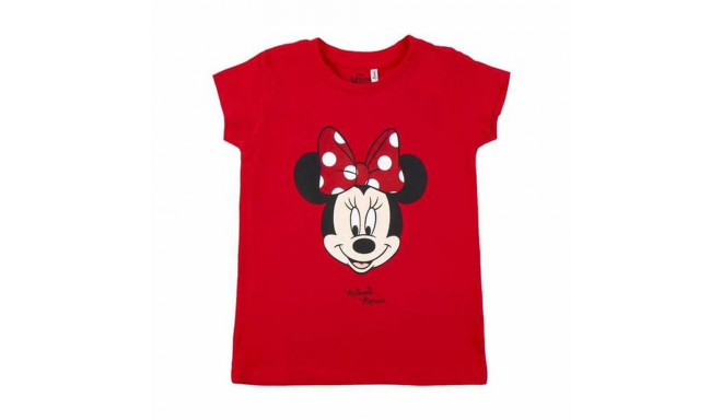 Child's Short Sleeve T-Shirt Minnie Mouse Red