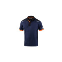 Men’s Short Sleeve Polo Shirt Sparco TW Blue Orange Dark blue - M