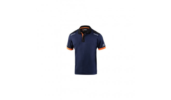 Men’s Short Sleeve Polo Shirt Sparco TW Blue Orange Dark blue - M