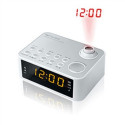 Muse M-178 PW Clock Digital Silver, White