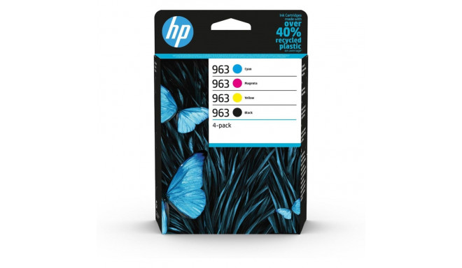 HP 963 4-pack must/sinine/magenta/kollane originaaltindiprinteri kassetid