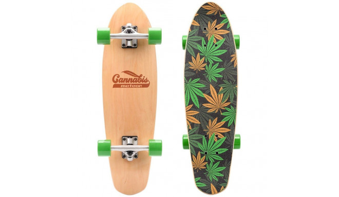 Meteor Cannabis green-brown-orange skateboard 22595