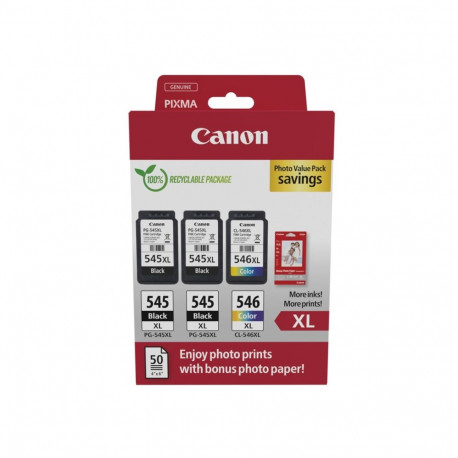 Canon tindikassetid 3tk originaalsed suurmahtsed (XL), must, tsüaan, magenta, kollane
