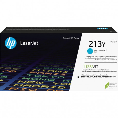 HP toonerkassett 213Y originaal LaserJet eriti suure mahuga, tsüaan