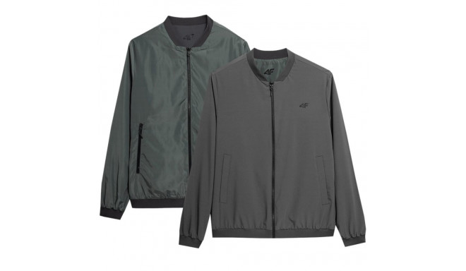 Men's 4F reversible jacket M013 olive/grey 4FSS23TJACM013 44S