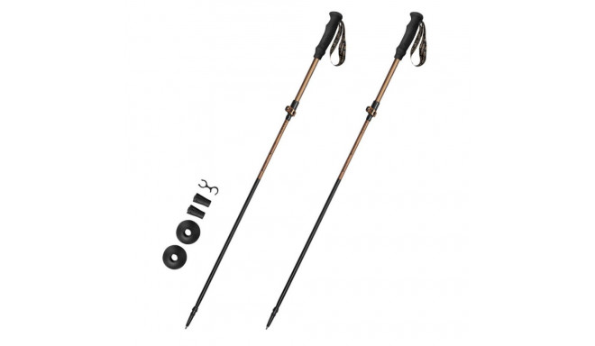 Spokey Quick trekking poles brown-black 929473