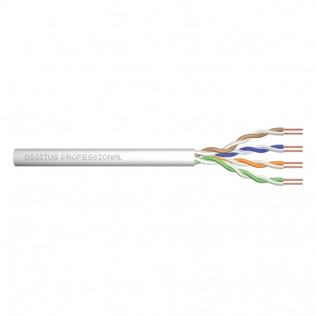 Paigalduskaabel DIGITUS cat.5e, U/UTP, Eca, AWG24/1, PVC, 100m, hall