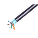 External gel-filled installation cable DIGITUS cat.5e, F/UTP, AWG24/1, PE, 305m, black, reel