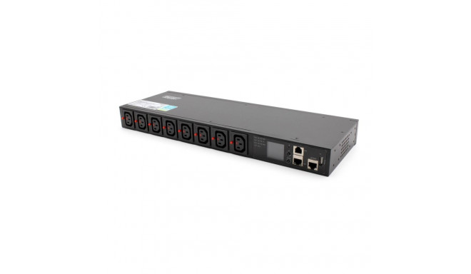 SMART PDU 1U toitepistikuriba, toitepistik IEC320 C20 16A/250V, 8x C13 pistikupesad, 16A