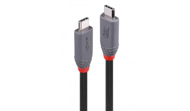 Lindy 0.8m USB 4 240W Type C kaabel, anthra line