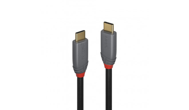 Lindy 1.5m USB 3.2 Type C to C Cable, 20Gbps, 5A, PD, Anthra Line