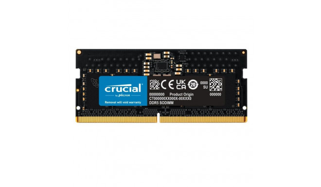 Crucial CT8G48C40S5 mälumoodul 8 GB 1 x 8 GB DDR5 4800 MHz