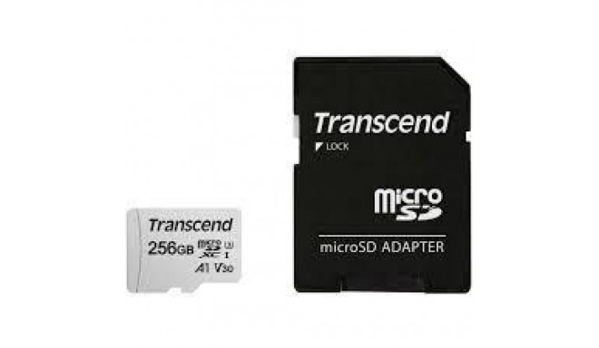 Transcend microSD mälukaart SDXC 300S 256GB koos adapteriga