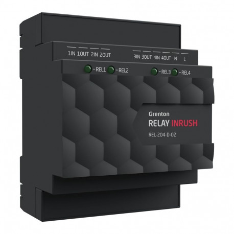 Relay Output Module (4 Outputs) INRUSH Grenton / DIN / TF-Bus Rail Mounting