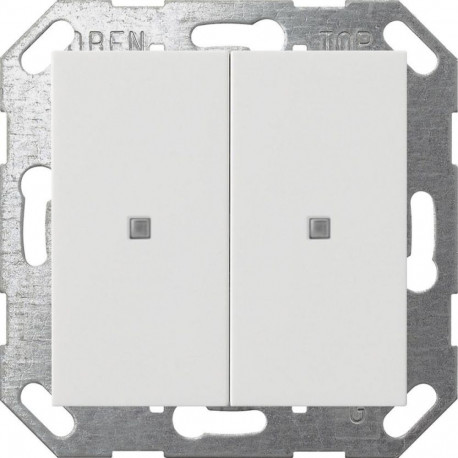 GIRA lülitinupp sensor 2x KNX ONE System 55 puhas valge matt 517327