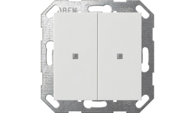 GIRA lülitinupp sensor 2x KNX ONE System 55 puhas valge matt 517327