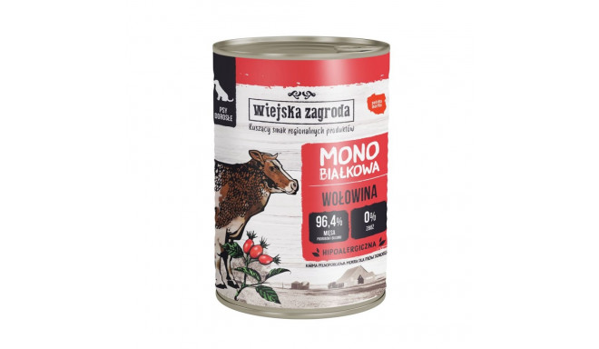 WIEJSKA ZAGRODA Monoproteiin Veiseliha - märg koeratoit - 400g