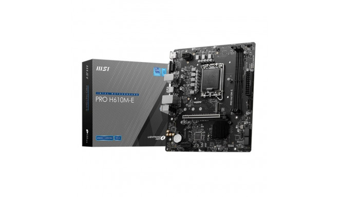 MSI PRO H610M-E emaplaat Intel H610 LGA 1700 micro ATX