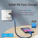 PremiumCord USB4™ Gen 3x2 40Gbps 8K@60Hz 240W Thunderbolt 3 cable 1.2m