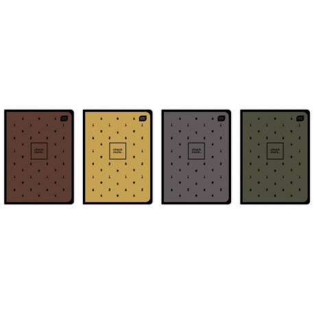 Kaustik A5 32 lehte, 70g, 5x5ruutu, Soft Touch Chess assortii, Interdruk