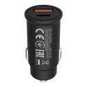 CANYON car charger C-20-03 PD 30W QC 3.0 18W USB-C USB-A black