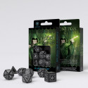 Elvish Dice Set Black And White Colors