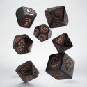 Dragons Modern Dice Set Black And Copper Colors