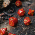 Dragons Modern Dice Set Red And Gold Colors