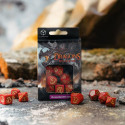 Dragons Modern Dice Set Red And Gold Colors