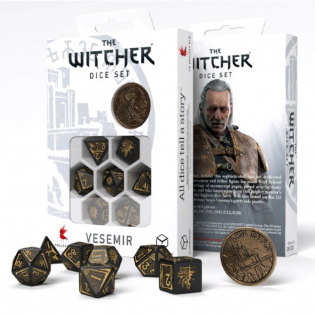 Qworkshop The Witcher Dice Set Vesemir The Sword Master