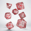 Elvish Dice Set Clear And Red Colors
