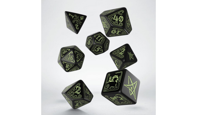 Call Of Cthulhu Dice Set Black And Fluorescent Colors