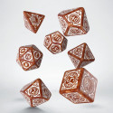 Steampunk Clockwork Dice Set Caramel And White