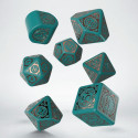 Steampunk Clockwork Dice Set Turquoise And Copper Colors