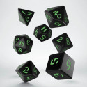 Classic Runic Dice Set Black And Green Colors