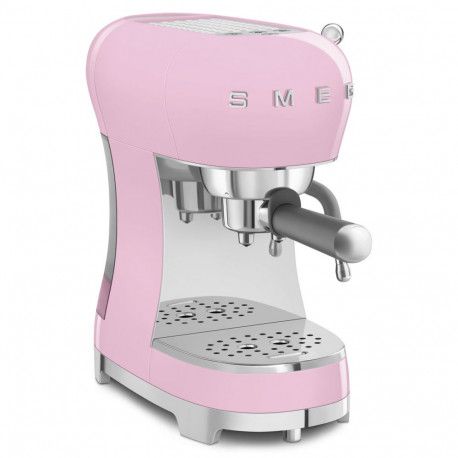 Coffee Machine - Smeg 50s Style 1.1L 15 Bar Built-in Frother Pink