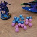 Crosshairs Compact D6 Rpg Dice Set (Blue And Pink Sp.)