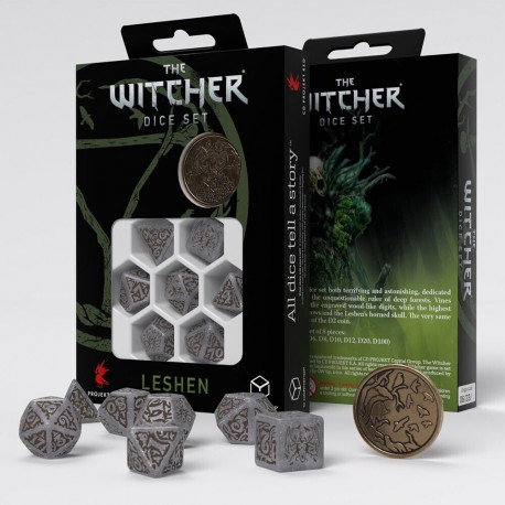 Dice Set - Q-Workshop The Witcher Leshen Shapeshifter Gray