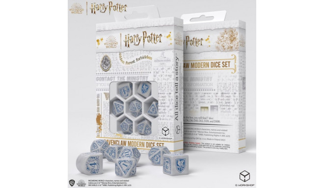 Harry Potter. Ravenclaw Modern Dice Set (White Sp.)
