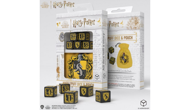 Harry Potter. Hufflepuff Dice & Pouch Dice & Pouch Set